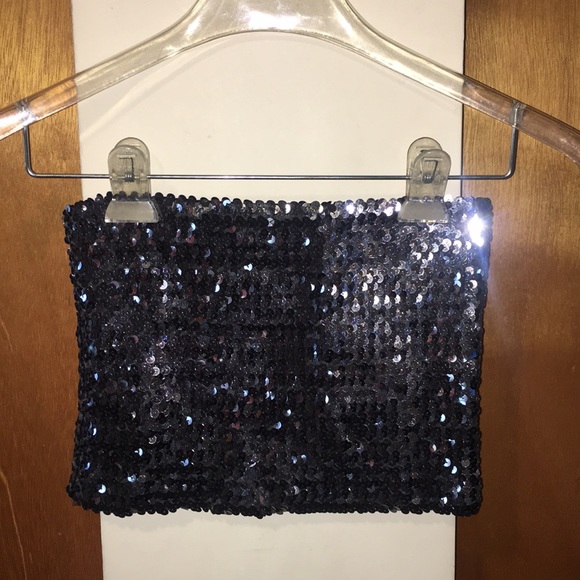 🩶Like New Vintage Sequence Tube Top - Picture 3 of 8